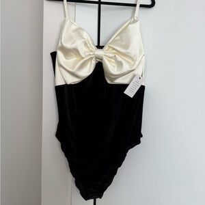 NWT Eloquii Silk and Velvet Bodysuit